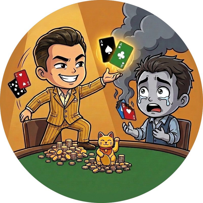 Good Luck Bad Luck — mulligan your hand and burn a random rival's