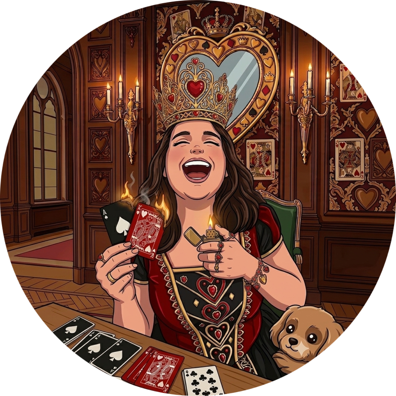 Queen Regnant — banishes every king and ace, redealing them